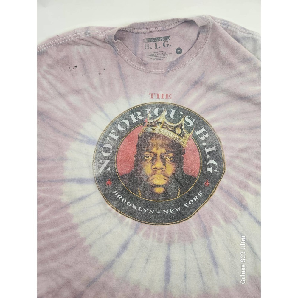 Men's THE NOTORIOUS B.I.G., toe dye t- shirt, sz2X,